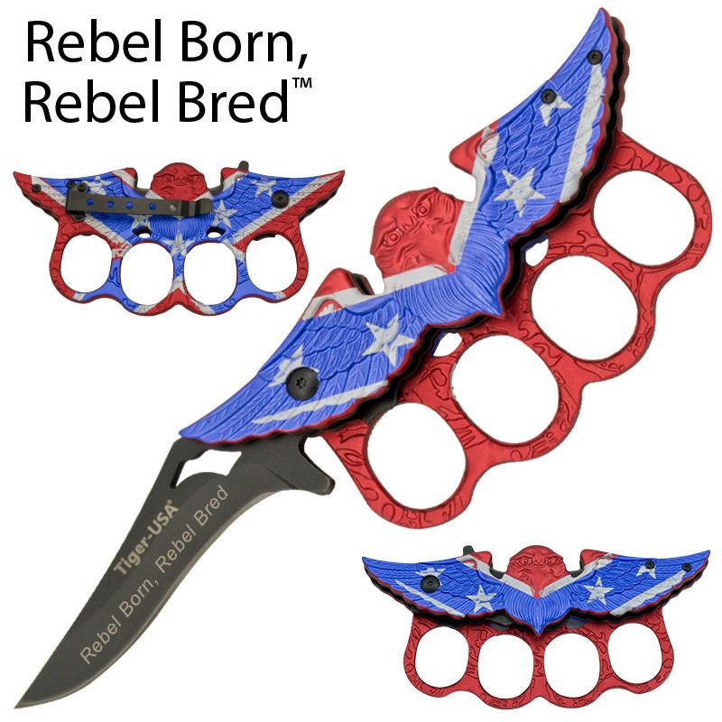 Tiger USA Rebel Born Rebel Bred Rebel Eagle Trench Knife